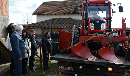 the new tractor arrived